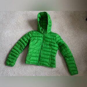 Abercrombie & Fitch Bright Green Puffer Jacket